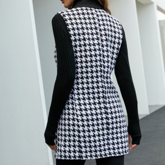 CHIC IN TWEED Hounds tooth Pattern button front - Picture 3 of 6